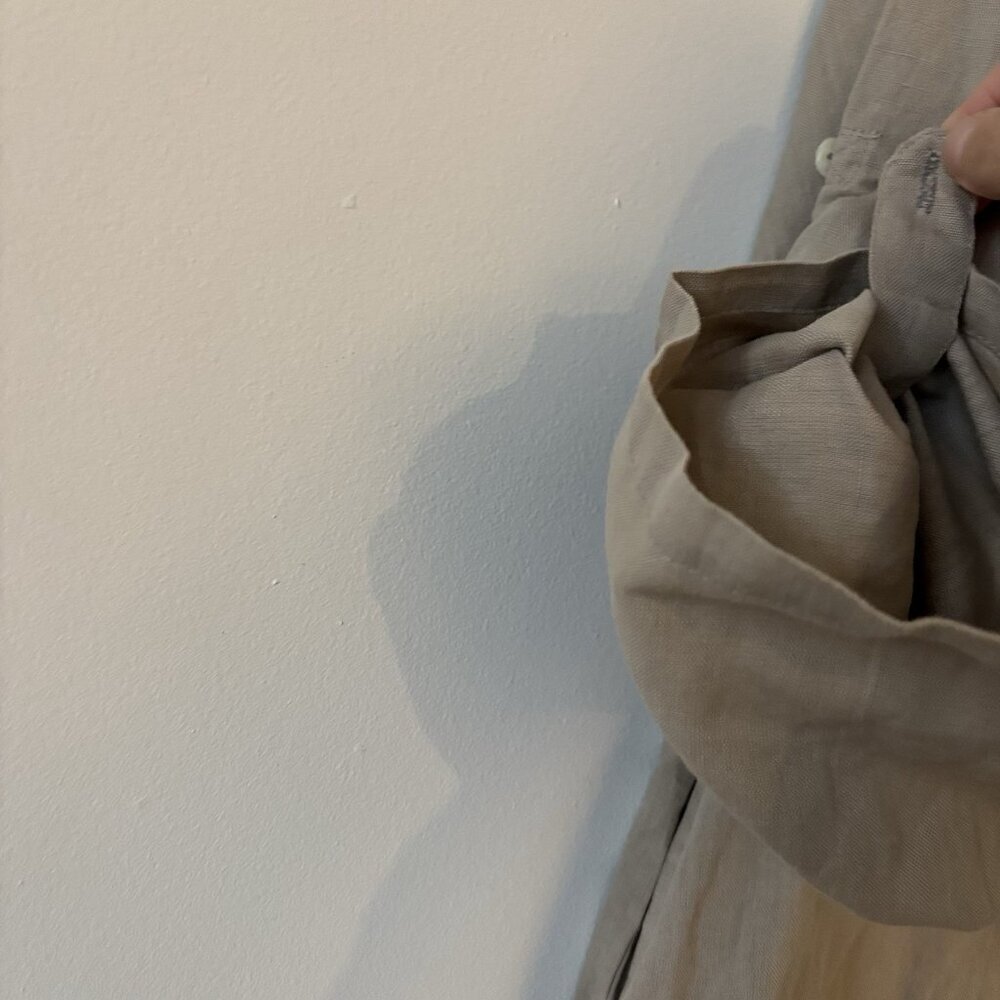 Embelish By Creative Co Linen Cotton Dress Womens L Lagenlook Peasant Cottage - Picture 8 of 16